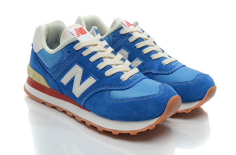 Chaussure New Balance Basse 574 Bleu Pour Femme en Soldes